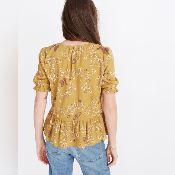Madewell courtyard ruffle hem blouse - Picture 6 of 7